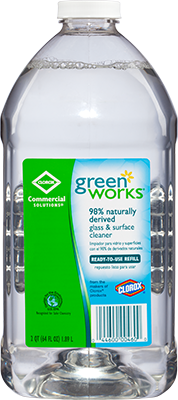 1450040735_03027467ImageCloroxCommercialSolutionsGreenWorksNaturallyDerivedGlassSurfaceCleanerRefillProfessionalUse.png