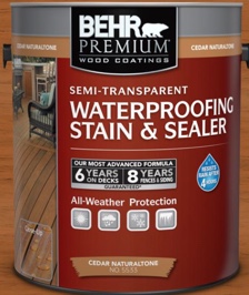 Semi-Transparent Waterproofing Wood Stain & Sealer, BEHR PREMIUM®