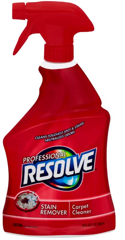 Quick carpet cleaning with resolve 