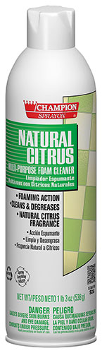 1559161437_03028263ImageChampionSprayonNaturalCitrusMultiPurposeFoamCleaner4385154Aerosol.jpg