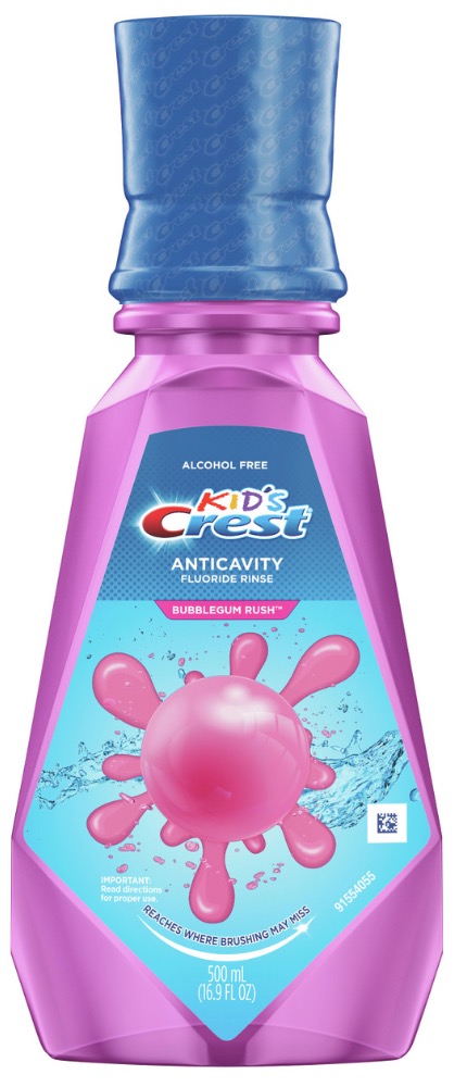 1742996927_16040079ImageCrestKidsAnticavityFluorideRinseChildrensMouthwashBubblegumRush09222023.jpg
